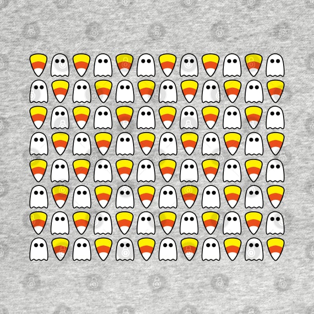 Halloween Ghosts and Candy Corn by LunaMay